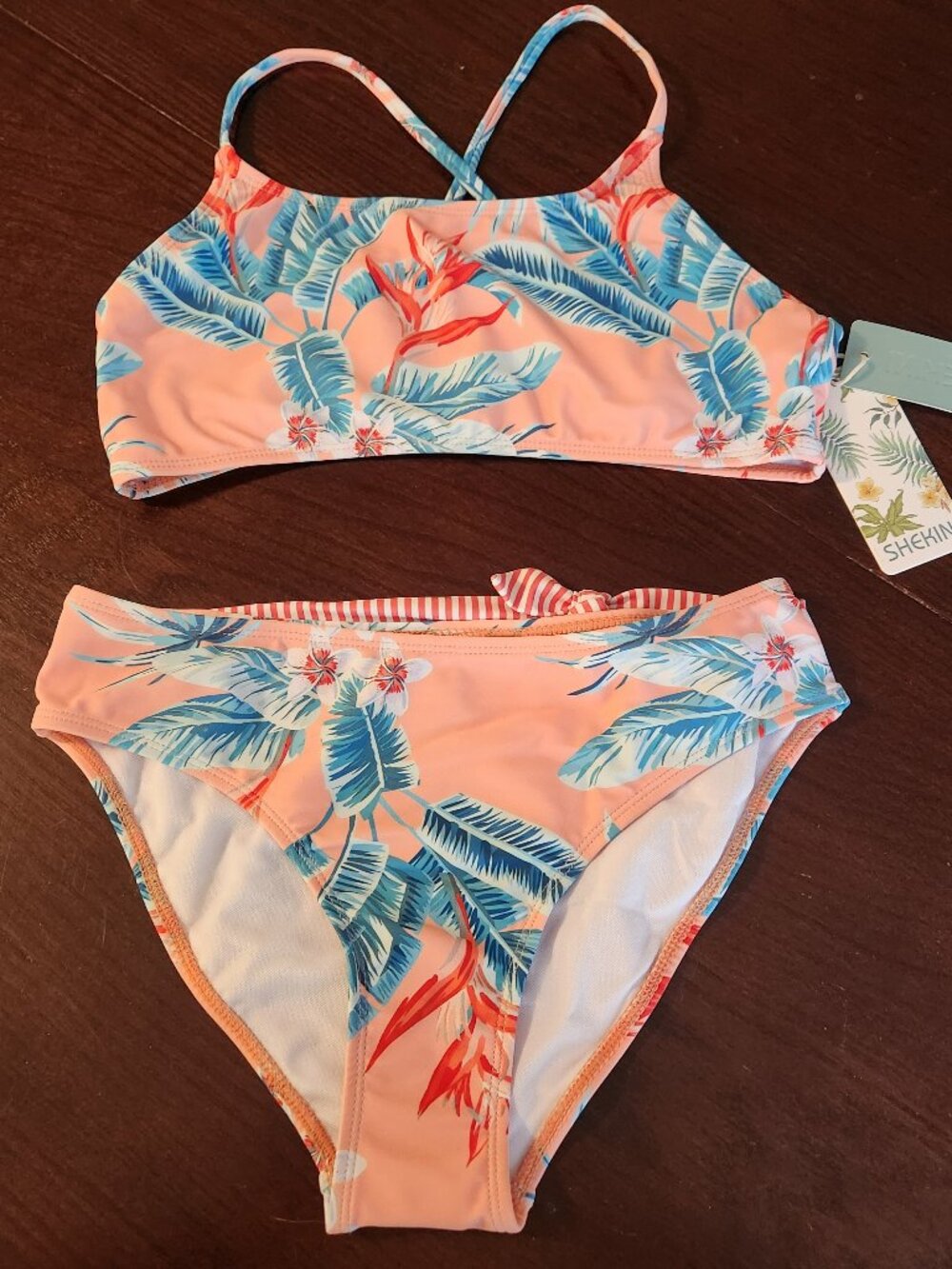 SHEKINI Kids Tropical Bikini Set